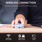 Immagine di Mouse wireless ricaricabile TRUST PUCK blu