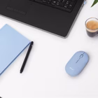 Immagine di Mouse wireless ricaricabile TRUST PUCK blu