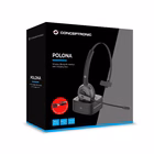 Immagine di Auricolari senza filo Nero CONCEPTRONIC AURICOLARE WIRELESS BLUETOOTH con DOCK per ricaric POLONA03B