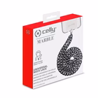 Immagine di Cover plastica nero CELLY LACETMARBLE - Smartphone Neck Chain SUMMER LACETMARBLEBK