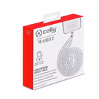 Immagine di Cover plastica bianco CELLY LACETMARBLE - Smartphone Neck Chain SUMMER LACETMARBLEWH