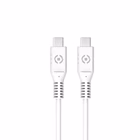 Immagine di Cavo di ricarica da USB-C a USB-C celly rtgusbcusbcwh colore bianco 1 metro