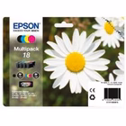 Immagine di Inkjet EPSON C13T18064022 n+c+m+g 175+180x3 copie conf.4pz