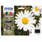 Immagine di Inkjet EPSON C13T18064022 n+c+m+g 175+180x3 copie conf.4pz