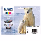 Immagine di Inkjet epson c13t26164020 nero+ciano+magenta+giallo 220+300x3 copie conf.4pz