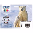 Immagine di Inkjet EPSON C13T26364020 nero+ciano+magenta+giallo 500+700x3 copie conf.4pz