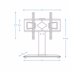 Immagine di Univ steel/glass tv table stand