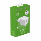 Immagine di Caricabatterie Bianco CELLY TC2USBC20W - 20W 2 USB-C Wall Charger PRO POWER TC2USBC20WWH