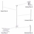 Immagine di Staffa a soffitto 200x200 silver