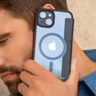 Immagine di Cover policarbonato Nero DBRAMANTE 1928 Helsinki MagSafe -iPhone 15 - Clear/black HE61CLBL1880