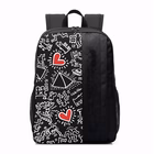Immagine di Universale tessuto Nero CELLY KEITH HARING - 15.6" Backpack KEITH HARING COLLE KHBACKPACK