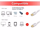 Immagine di USB 3.2 gen2 c to c cable m/m white