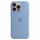 Immagine di Cover Magsafe in silicone colore blu inverno per iPhone 15 Pro Max