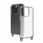 Immagine di Cover tpu + policarbonato Trasparente CELLY FREEDOM CASE - Case iPhone 15 Pro + black lacet F FREED