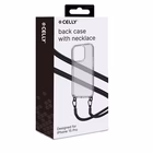 Immagine di Cover tpu + policarbonato Trasparente CELLY FREEDOM CASE - Case iPhone 15 Pro + black lacet F FREED