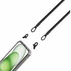 Immagine di Cover tpu + policarbonato Trasparente CELLY FREEDOM CASE - Case iPhone 15 Plus + black lacet FREEDOM