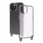 Immagine di Cover tpu + policarbonato Trasparente CELLY FREEDOM CASE - Case iPhone 15 Plus + black lacet FREEDOM