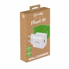 Immagine di Caricabatterie Bianco CELLY GRSTC1USBC25W - 25W USB-C Wall Charger PLANET COL GRSTC1USBC25WWH