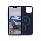 Immagine di Cover silicone Blu DBRAMANTE 1928 Monaco - Custodia per iPhone 14 in Plastica Ricicl MO61PABL1640