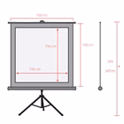 Immagine di Telo per videoproiettori manuale a cavalletto 1:1 no 180 cm 180.00000 SOPAR New Junior 180x180 SOP11