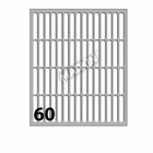 Immagine di 600 etichette adesive permanenti bianche, multiuso (34mmx5mm) - (60 etich. x 10fg) - prezzo singolo