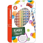 Immagine di Easycolors - matite colorate ergonomiche con fusto triangolare in legno, dotate di scanalature antis