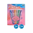 Immagine di 6 penne glitterate col.3 stencil