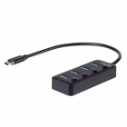 Immagine di Startech.com hub USB-C a 4 porte - 4x USB con swith on/off individuale hb30c4aib - hub - 4 x USB
