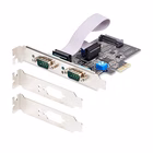 Immagine di Startech.com scheda seriale pci express a 2 porte rs232/rs422/rs485 db9 - scheda seriale - pcie pr