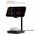 Immagine di Caricabatterie wireless/senza fili Nero adattatore proprietario CYGNETT Base di ricarica 2 in 1 Char