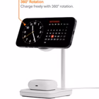 Immagine di Caricabatterie wireless/senza fili Bianco adattatore proprietario CYGNETT Base di ricarica 2 in 1 Ch