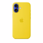 Immagine di Cover Magsafe in silicone colore carambola per iPhone 16 giallo