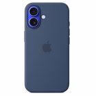 Immagine di Cover Magsafe in silicone colore denim per iPhone 16 Plus