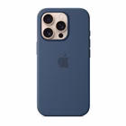 Immagine di Cover Magsafe in silicone colore denim per iPhone 16 Pro