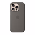 Immagine di Cover Magsafe in silicone colore grigio pietra per iPhone 16 Pro Max