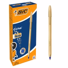 Immagine di Penna a sfera colore blu BIC CRISTAL SHINE GOLD punta media mm 1
