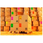 Immagine di Etichette adesive arancione fluo in carta certificata FSC®, 210x297mm, 1 etichetta per foglio, 70 ff