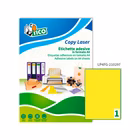 Immagine di Etichette adesive giallo fluo in carta certificataFSC®, 210x297mm, 1 etichetta per foglio, 70 fogli