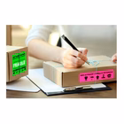 Immagine di Etichette adesive verde fluo in carta certificata FSC®, 210x297mm, 1 etichetta per foglio, 70 fogli