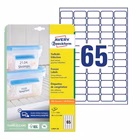 Immagine di Etichette adesive in carta bianca certificata FSC®, 38,1x21,1mm, 65 etichette per foglio, 25 fogli