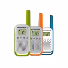 Immagine di Ricetrasmittente motorola walkie talkie t42 verde/arancione/petrolio 3pk 59t42triplepack