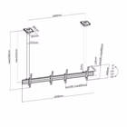 Immagine di 45 -55 dual screen ceiling mountl