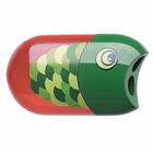 Immagine di Temperamatite con serbatoio a due fori FABER CASTELL ANIMAL PESCE