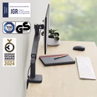 Immagine di Braccio salvaspazio LEITZ ERGO per monitor singolo colore grigio scuro