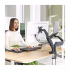 Immagine di Braccio salvaspazio LEITZ ERGO per doppio monitor & laptop