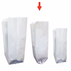 Immagine di Sacchetto per alimenti in carta kraft cm 14+10x30 kg 5,78 colore bianco