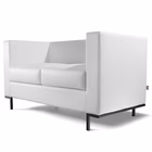 Immagine di Divano 2 posti HALL in ecopelle bianco
