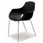 Immagine di Sedia visitatore GEO 4 piedi nera