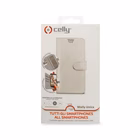 Immagine di Custodia similpelle bianco CELLY WALLYUNI - Universal Case Display Size 4.5"-5.0" WALLYUNIXLWH