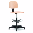 Immagine di Sgabello WOODY in faggio con schienale